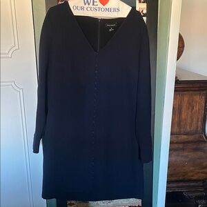 Club Monaco Navy V-Neck Dress
